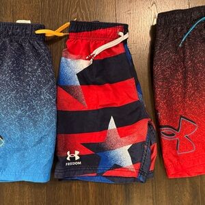 Under Armour Kids' Freedom Star Shorts - Red, Blue, and White